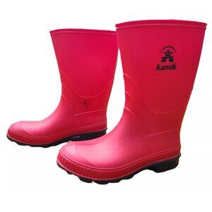 Kamik Stomp Rain Boot Red Kids Youth Size 4